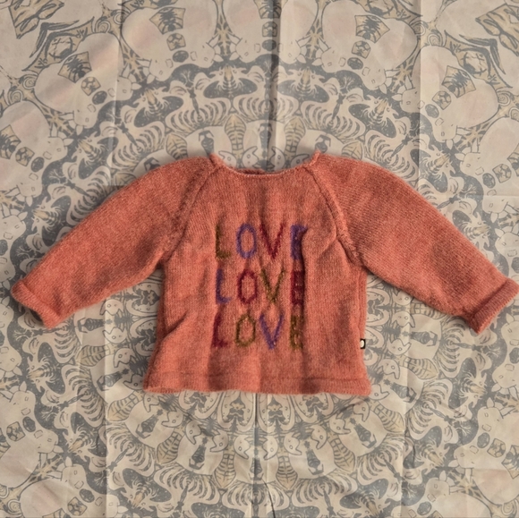 oeuf 100% Baby Alpaca Peony Knit Sweater 0-12 months - Picture 2 of 14